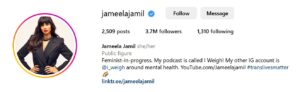 Screenshot of LGBTQ+ influencer Jameel Jamila's Instagram Profile