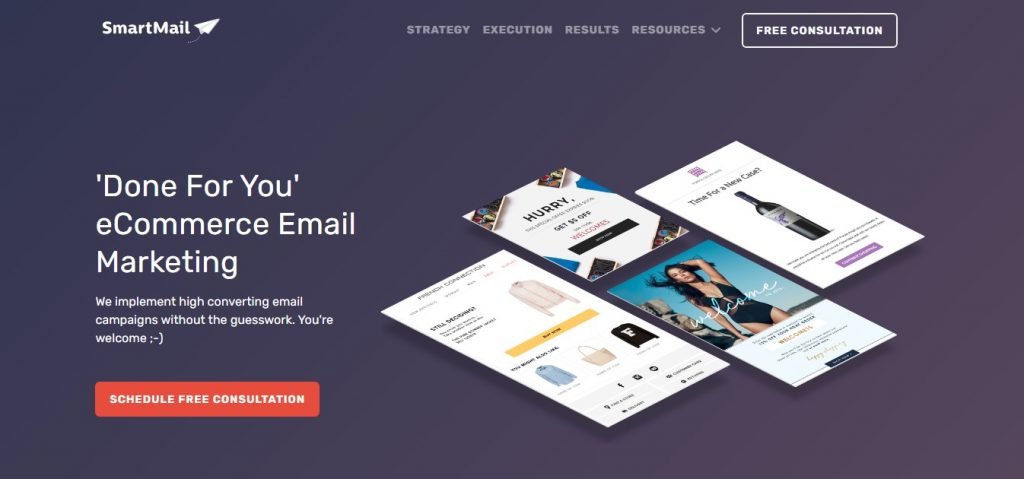SmartMail email agency front page