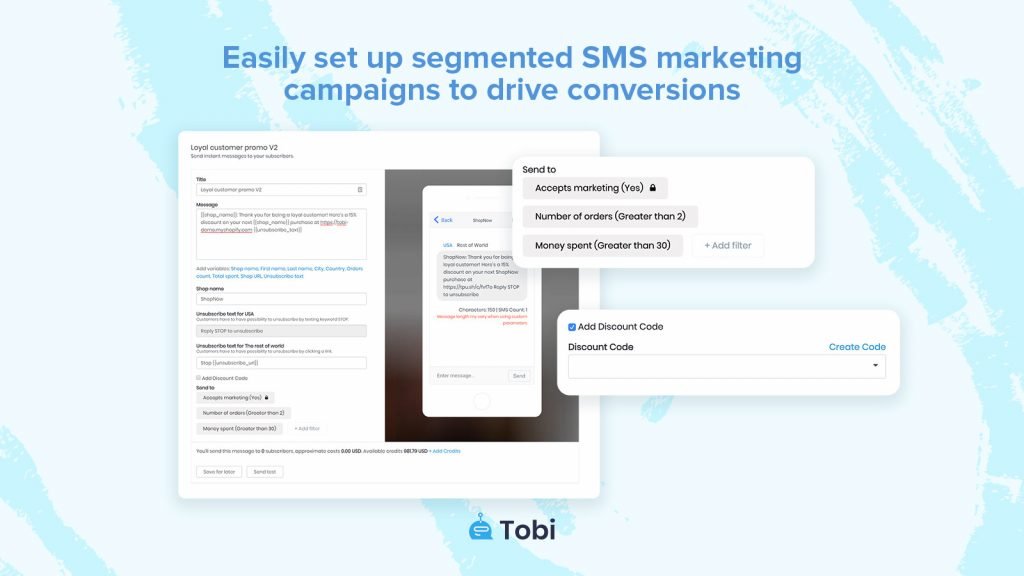 Tobi_Shopify SMS marketing