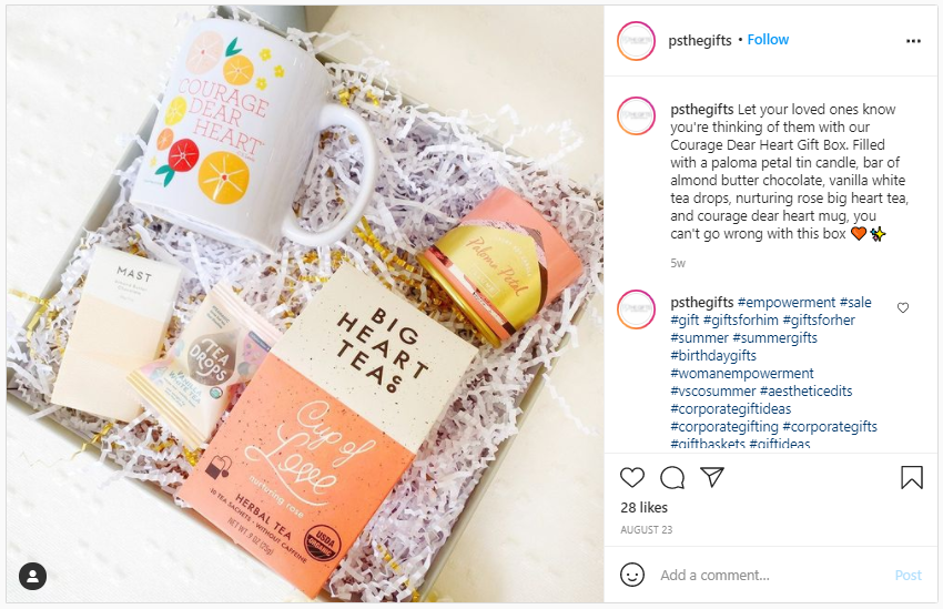 Company Swag Idea - Tea Drops - Screenshot from Instagram