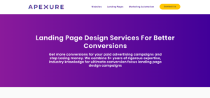 Apexure_landing pagedesign service