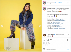 Screenshot from Instagram of TikTok Influencer Niana Guerro