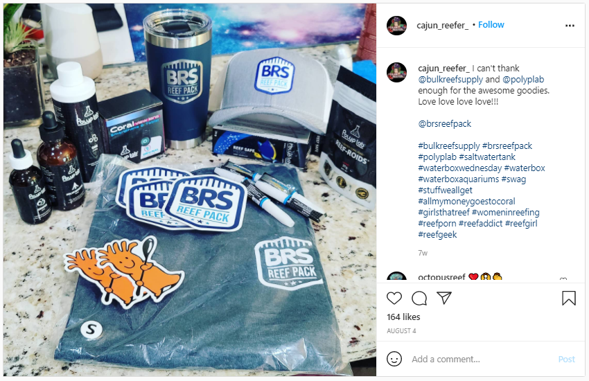 Company Swag Idea - Cajun Reef - Screenshot from Instagram