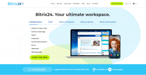 Screenshot of the Bitrix24 Knowledge Management Tool's Homepage