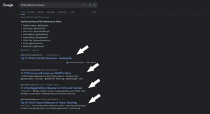 Find TikTok influencers with Google