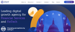 Inbound FinTech Agency Homepage