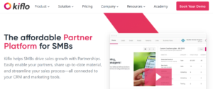 Partner Relationship Management Tools - Screenshot of the Kiflo Homepage