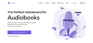 Lovo.AI Voice-over maker Homepage