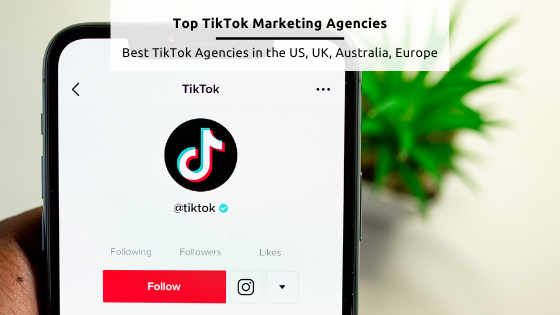 TikTok Marketing Agencies - Free Stock Image from Canva of a mobile phone with the TikTok app open on the screen