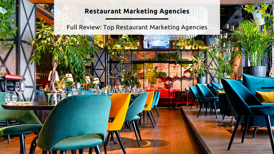 Restaurant Marketing Agencies - Stock image from Canva of the inside of a restaurant with colourful chairs and tables set and ready