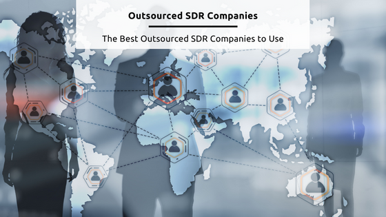 Outsourced SDR Companies - Stock image from Canva depicting a map of the world and a network across continents with person icons linked to one another