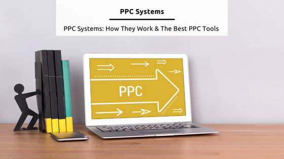 PPC Systems - Stock concept feature image from Canva of an open laptop with 'PPC' on the screen