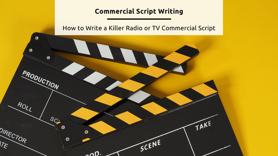 Radio and TV Commercial Script Writing - Stock feature image from Canva