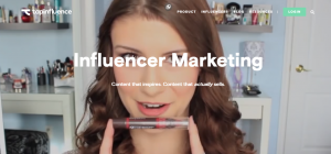 Influencer Management Tools - Screenshot of the Tapinfluence homepage