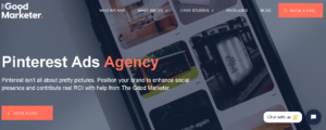 The Good Marketer Pinterest marketing agency Homepage