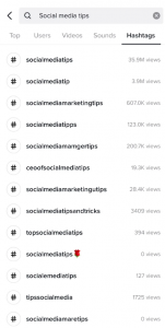 TikTok hashtags to find TikTok influencers