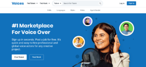 Voice-over maker - Voices Homepage
