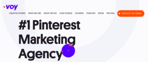 Voy Media Pinterest Marketing Agency Homepage