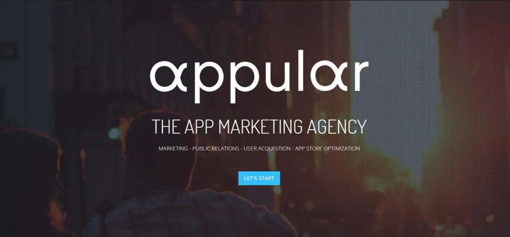 Appular App Marketing Agency Homepage