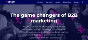 B2B Marketing Agencies - Screenshot of Bright's Homepage