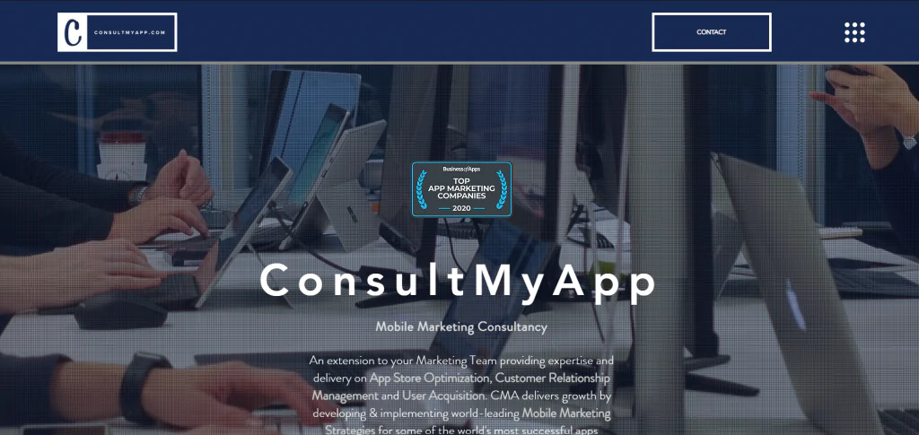 ConsultMyApp App Marketing Agency Homepage