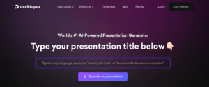 Decktopus AI - AI PowerPoint Generator Homepage