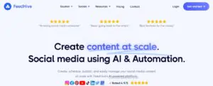 AI Tools for Social Media - Screenshot of the FeedHive Homepage