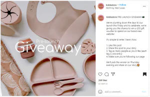 Pre-launch marketing - Instagram Pre-Launch Giveaway