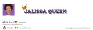 Screenshot of Jalissa Queen's Amazon Influencer Storefront