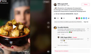 TikTok Post by Food Influencer littleveganwitch
