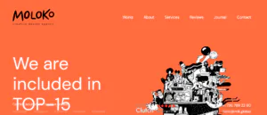 Moloko Creative Design Agency Homepage