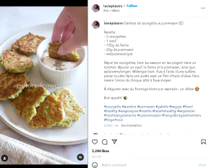 Instagram Post by Food Influencer Pauline