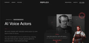 replica studios_AI voice generator