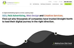 Straight North B2B Marketing Agency Homepage