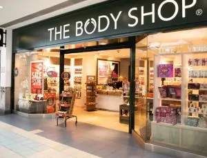 View of a storefront for The Body Shop