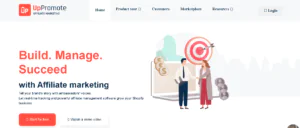 UpPromote Affilate Marketing Tool Homepage